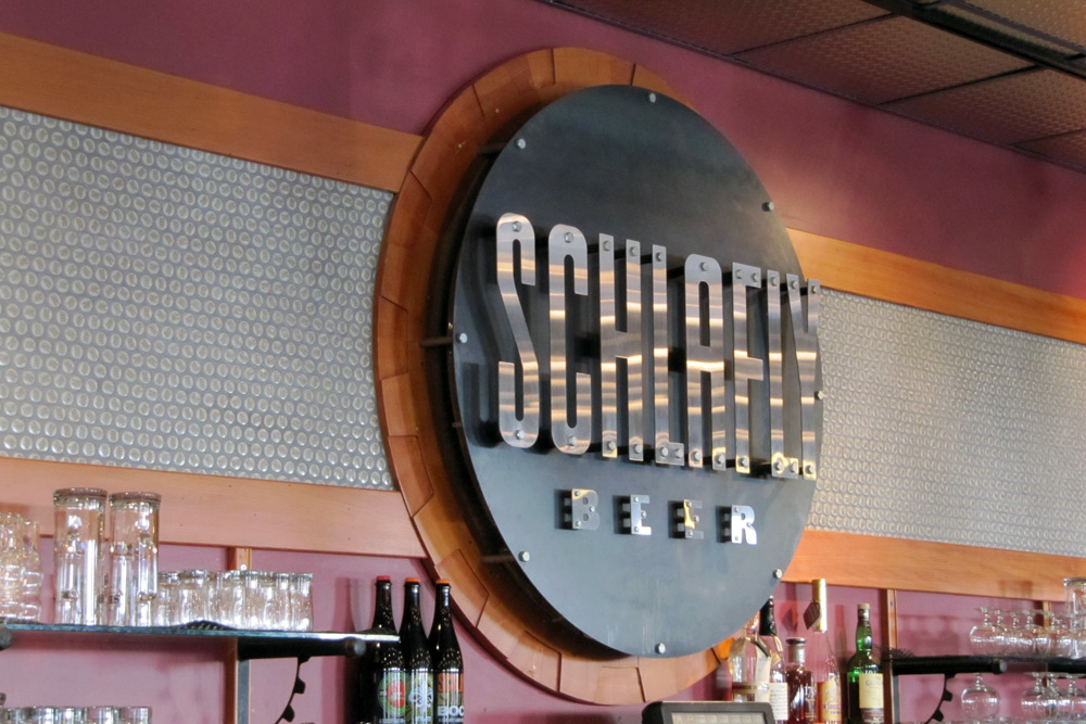 St. Louis is known for great beer. The counter at Schlafly Brewery, a well-known beer maker in St. Louis