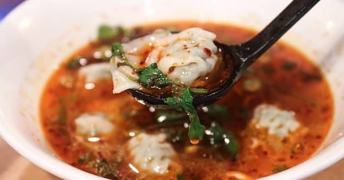 A delicious bowl of noodles offered at the popular cheap eatery in Seattle, Washington, Xi'an Noodles.