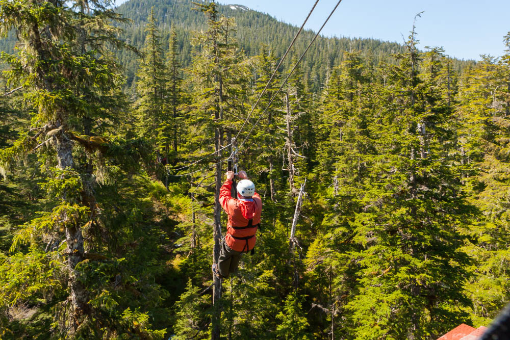 Zip lining in Whistler, Canada