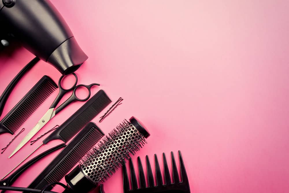 Styling tools used at a dry bar to make hair picture perfect for a Vegas bachelorette party.