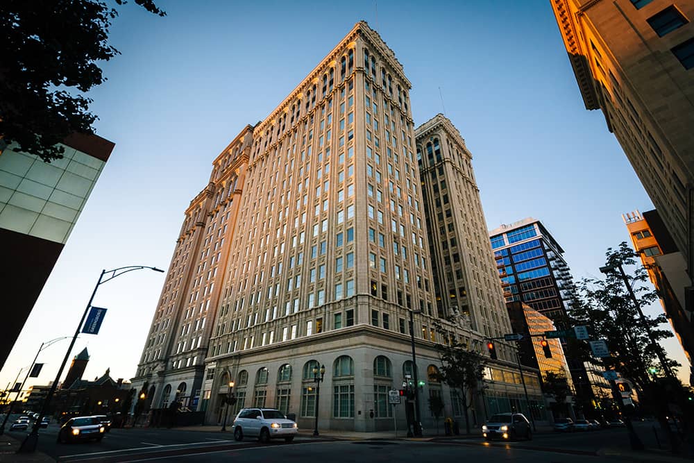 Historical downtown Greensboro, North Carolina