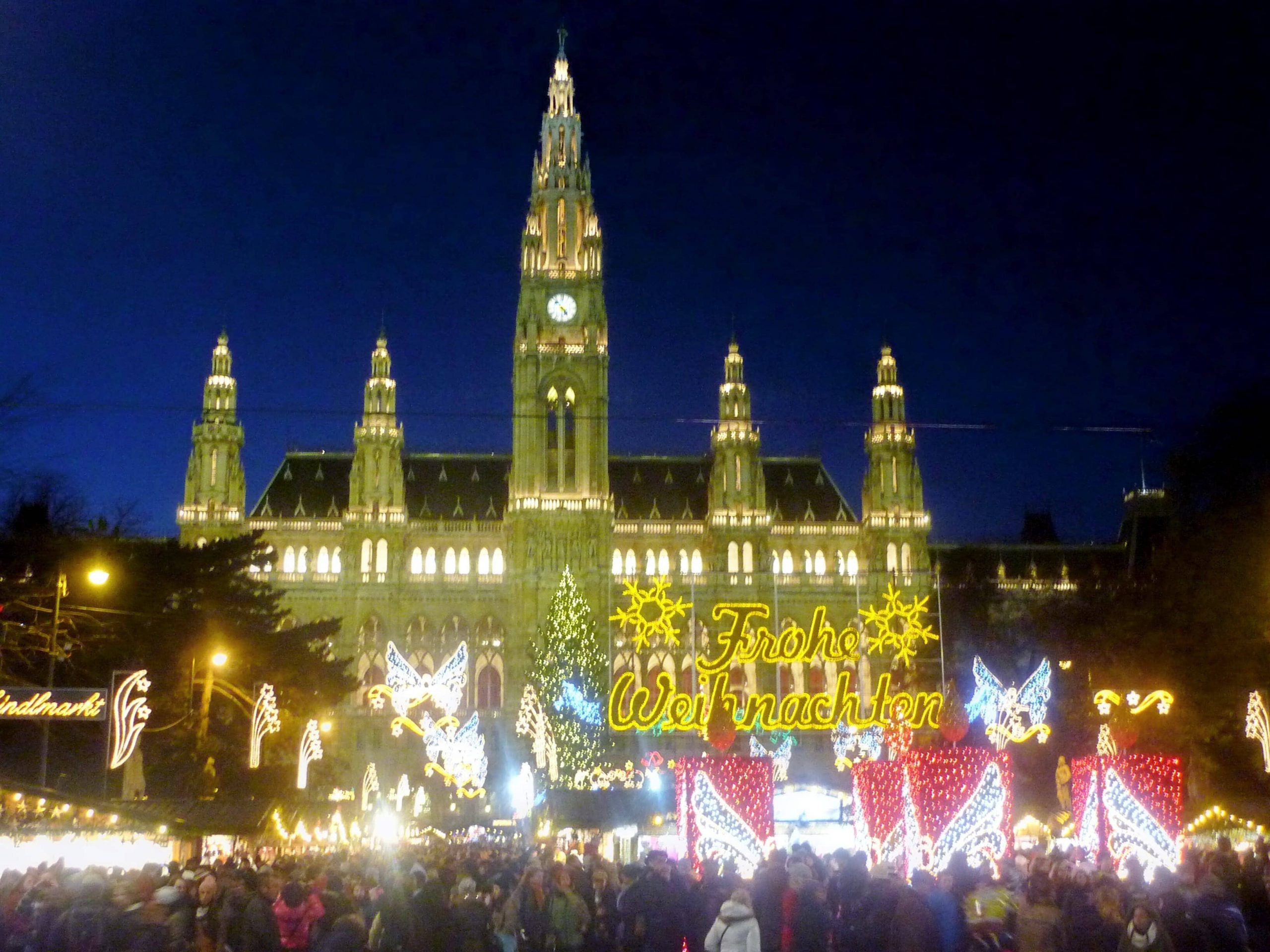 Vienna City Hall (Wiener Rathaus) during Christmas