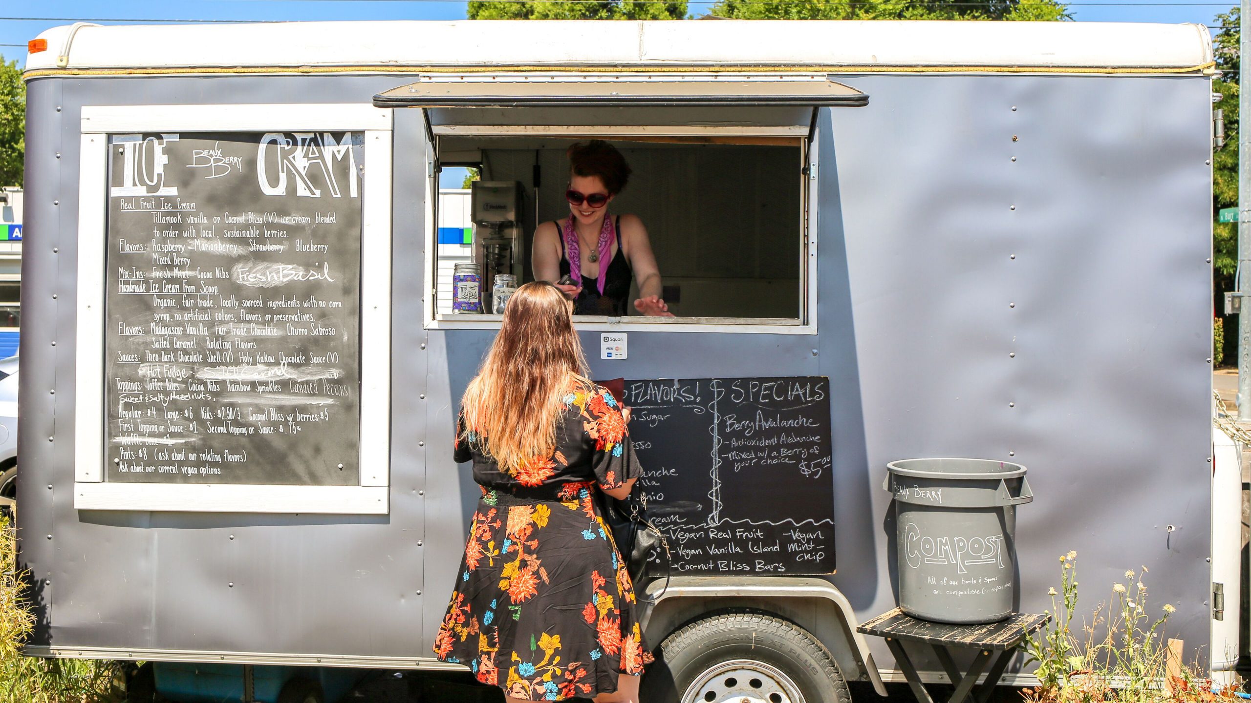 Ice cream food truck in Portland, Oregon with vegan options