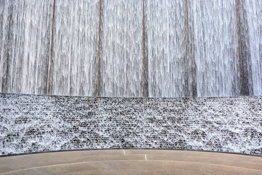 The famous Water Wall, one of the top free things to do with kids in Houston.