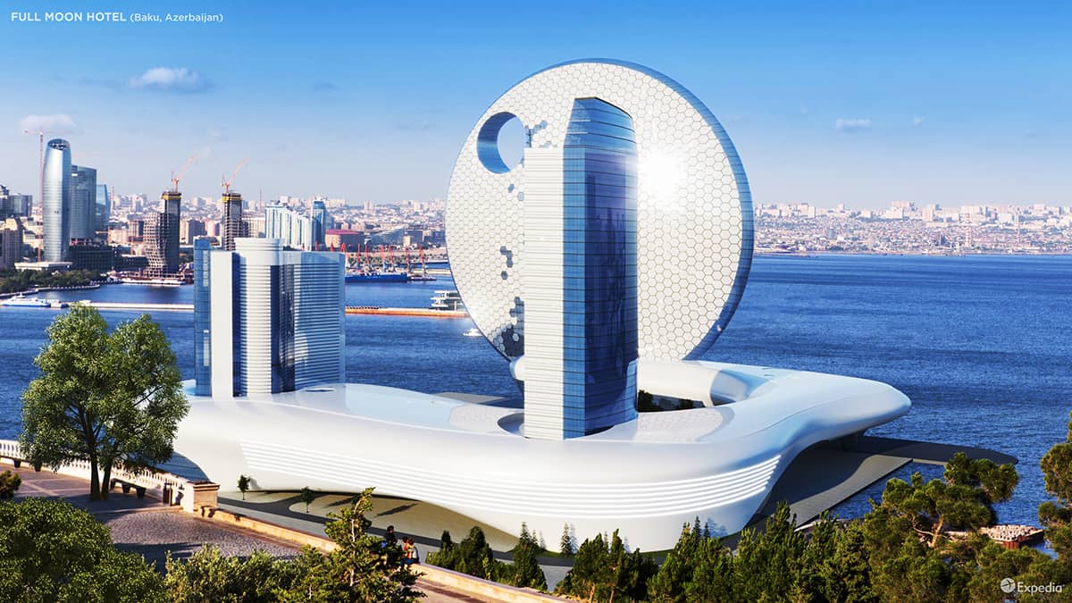 The Full Moon Hotel, albeit never built, in Baku