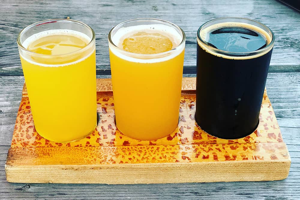 Portland beer taster flight - Portland Dining Month