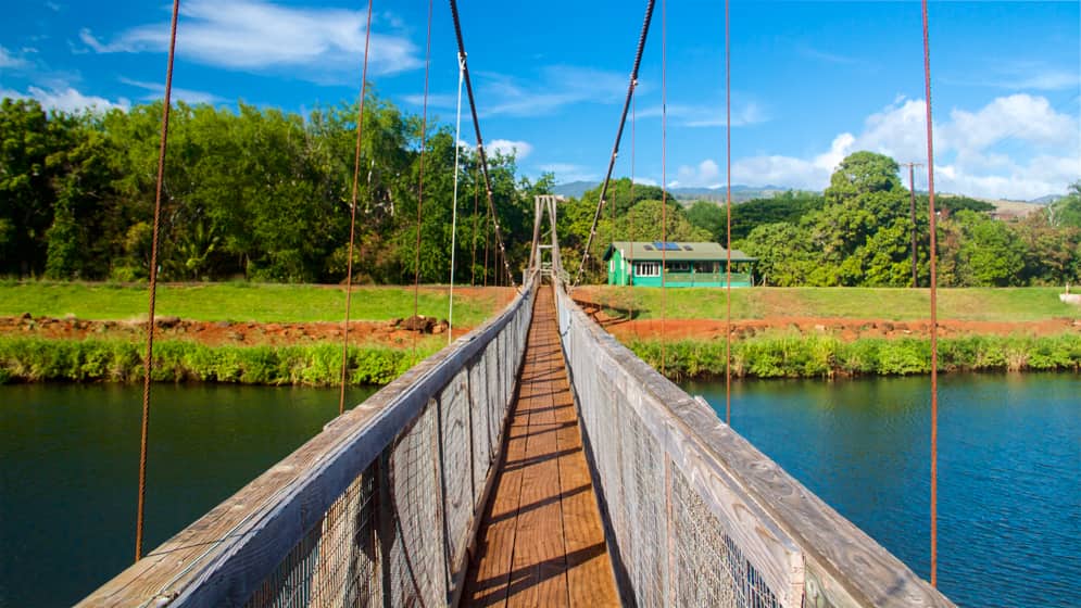 Hanapepe Swinging Bridge - Kauai, Hawaii, USA