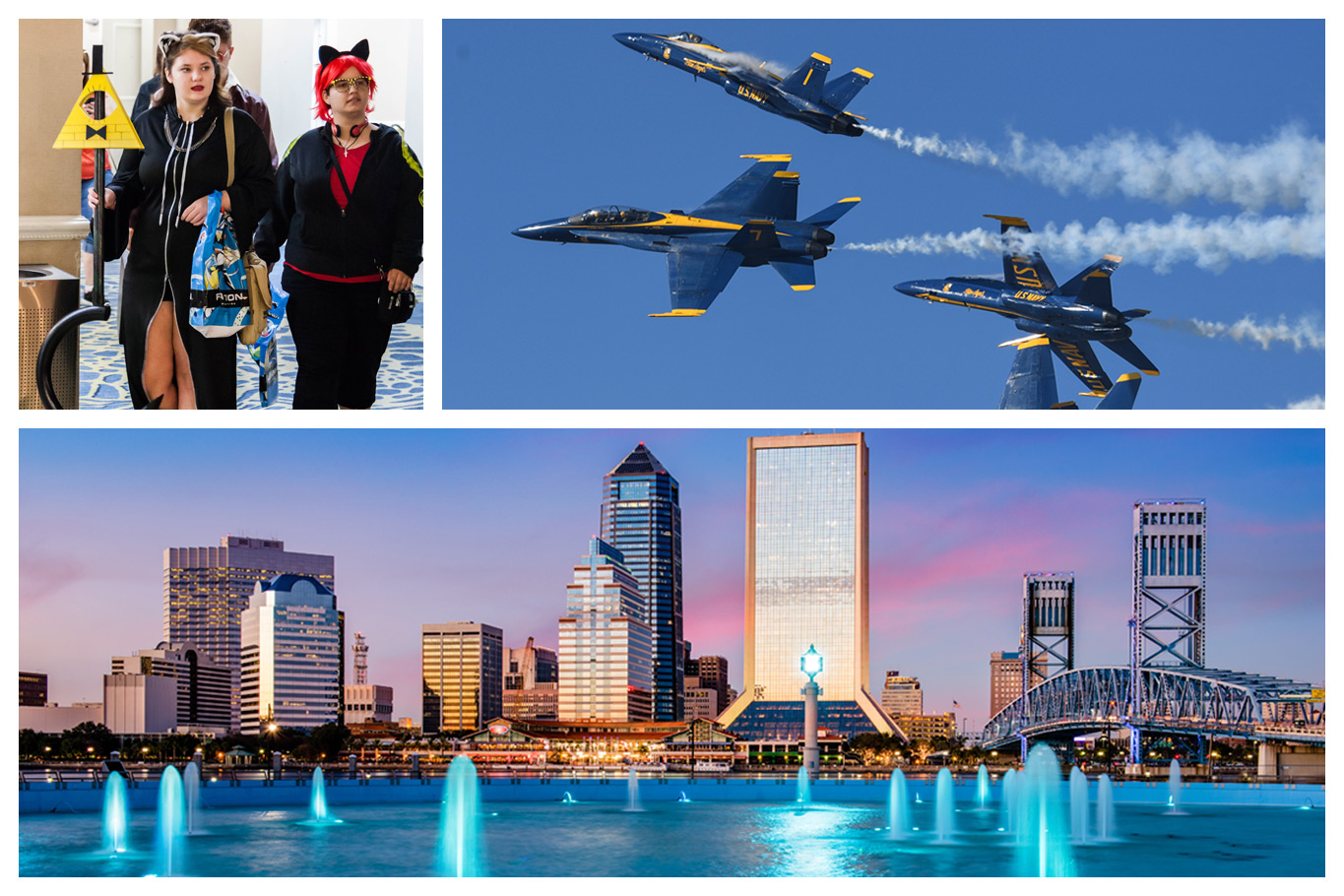 The flying airplanes at the NAS Jax Air Show and costumed-characters at WasabiCon are examples of what makes Jacksonville a FOMO destination.