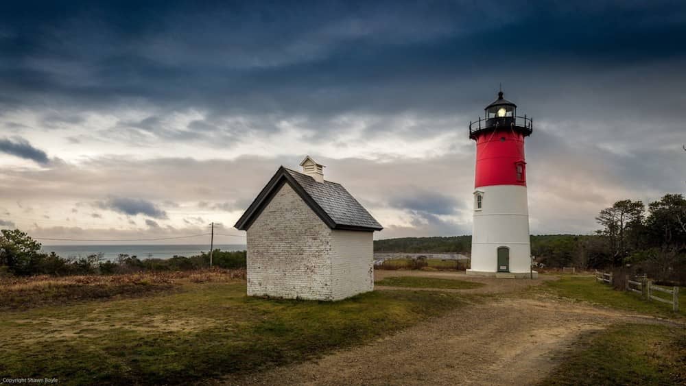 one of the most famous lighthouses in Cape Cod: Nauset Lighthouse