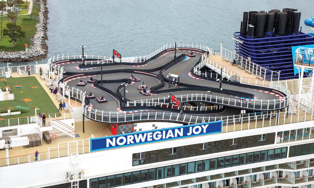 The speedway on the Norwegian Joy