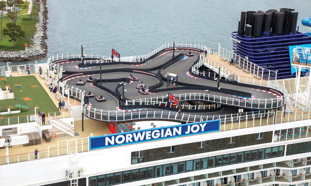 Enjoy your Go-Kart experience in your next Alaska Cruise at Norwegian Joy