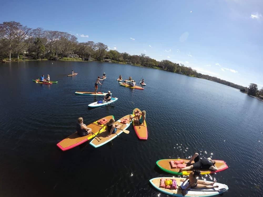 Outdoors activities Orlando: Paddleboarding in Winter Park