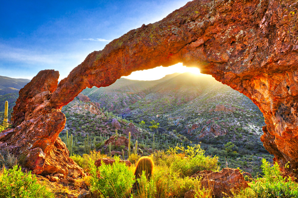 Sonoran Desert near Phoenix, Arizona — a top destination to stay a week or more