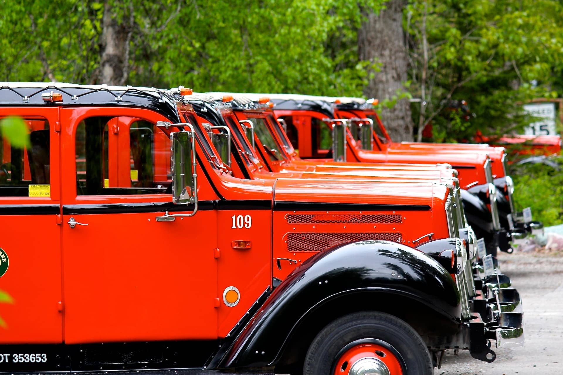 National Park red bus tour