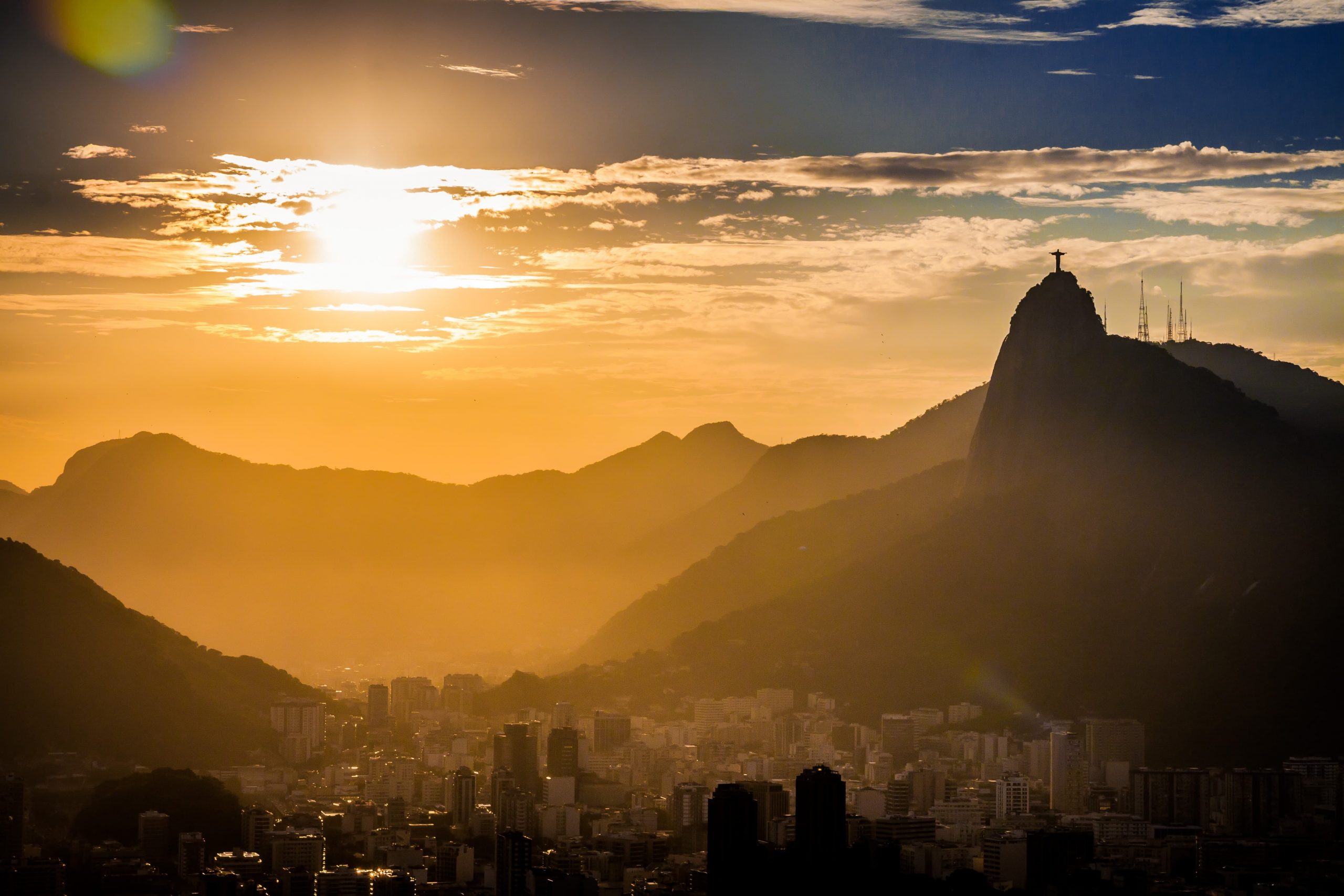 The sun over Rio de Janiero