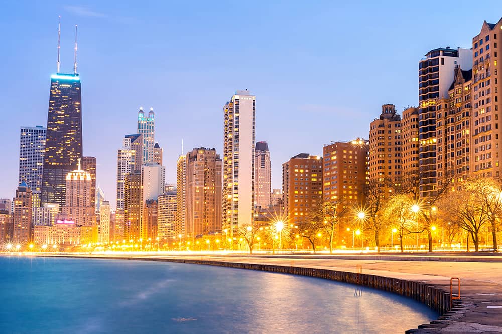 A view of the city skyline in Chicago, where they host the Taste of Chicago event.