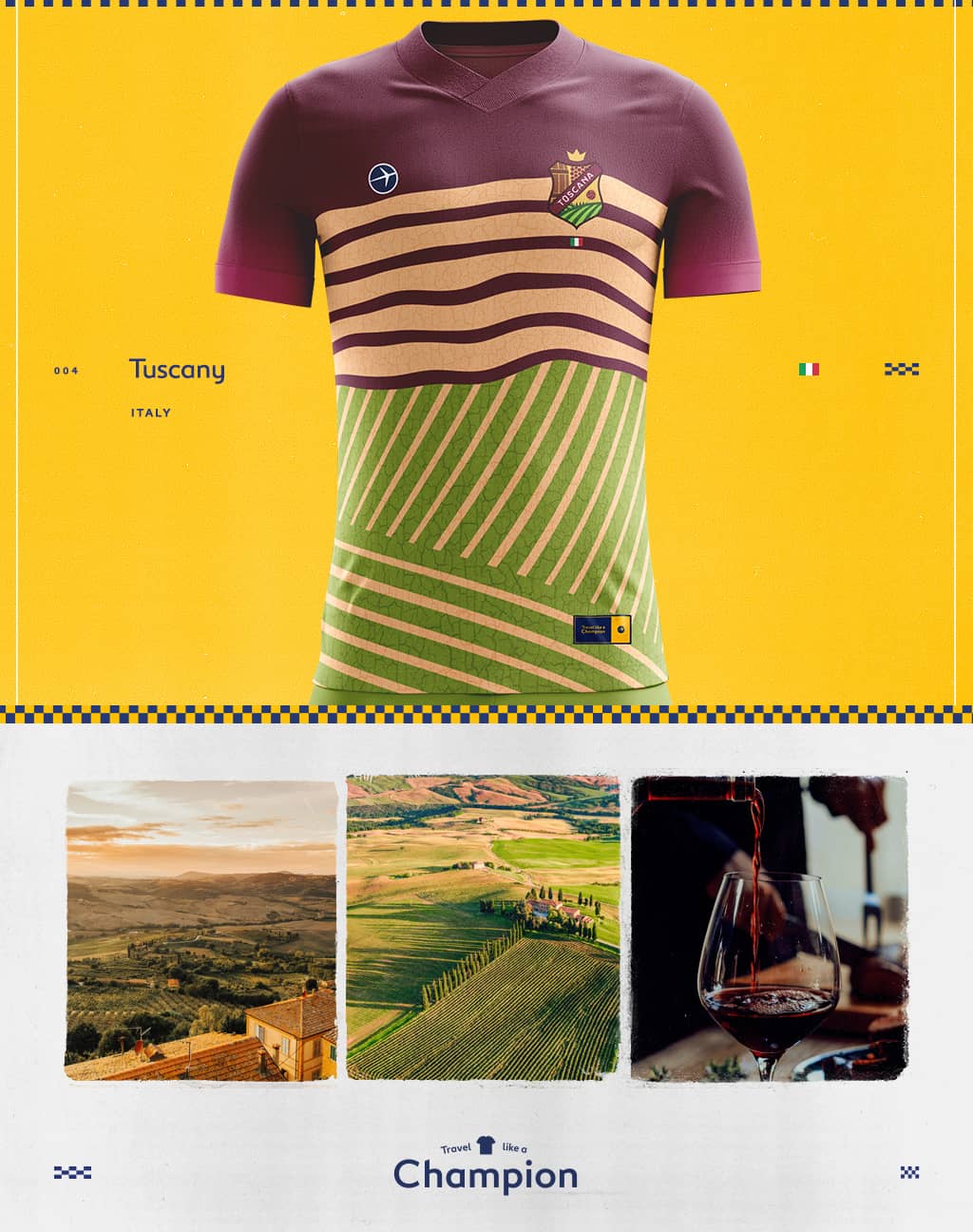 vistas in tuscany and the soccer jersey design inspired by the landscape