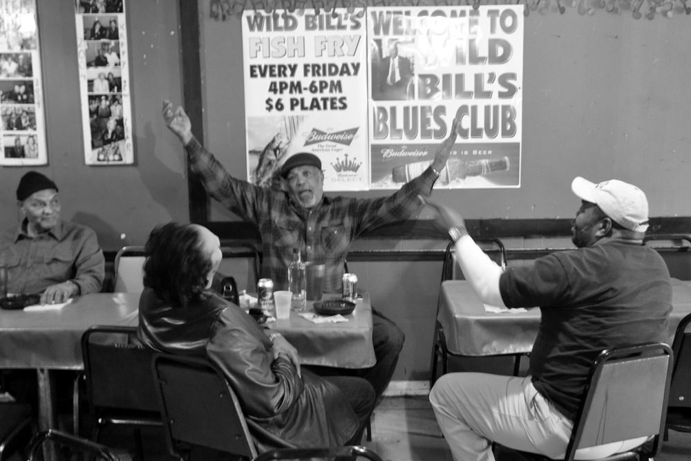 People talking at Wild Bills, a top music venue in Memphis