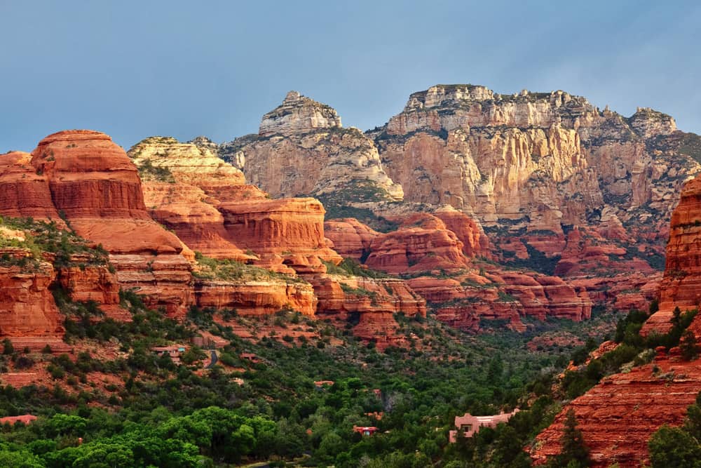 Colorful red rock formation in Boynton Canyon Sedona Arizona - Sedona is known for vortexes
